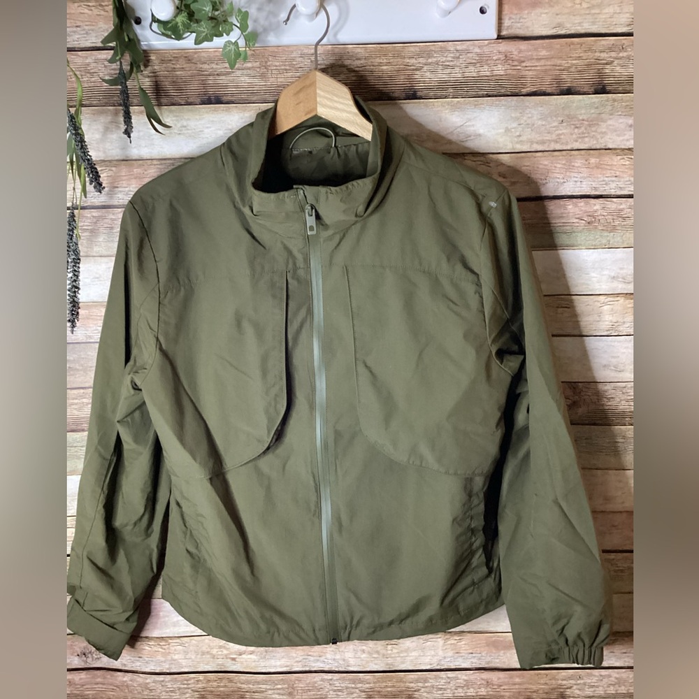 Trajectory Army Green Lightweight Running Jacket Size Large
